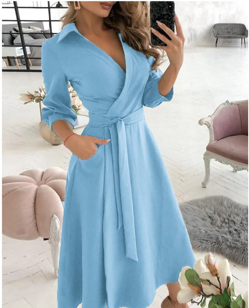 Boho Floral Print V Neck Bat Sleeve Sundress For Women Beach
