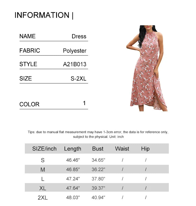 Floral Sleeveless Sundress For Beach And Summer Casual