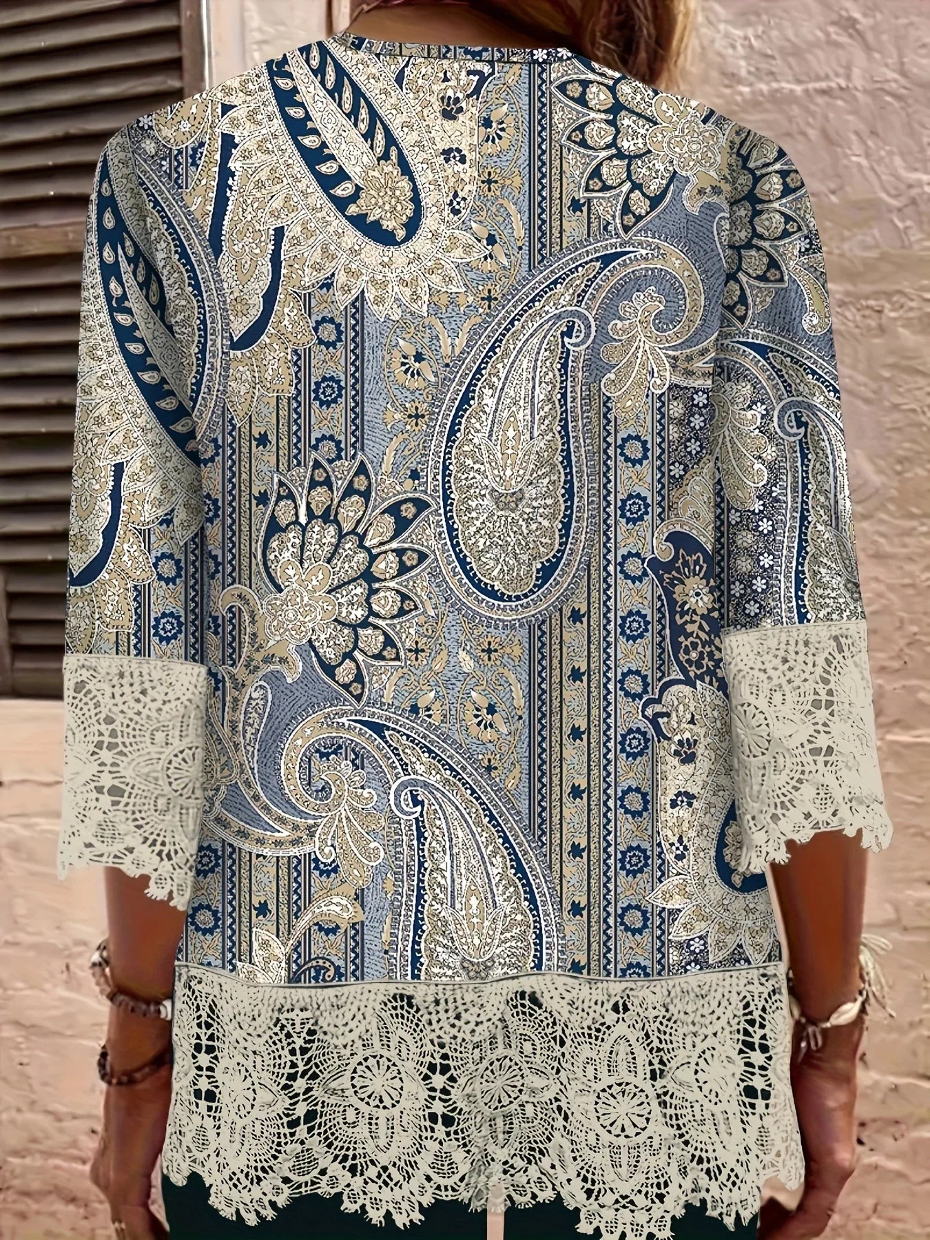 Elegant Printed Long Sleeve Casual Loose Fit Shirt for Women Stylish Temperament Top