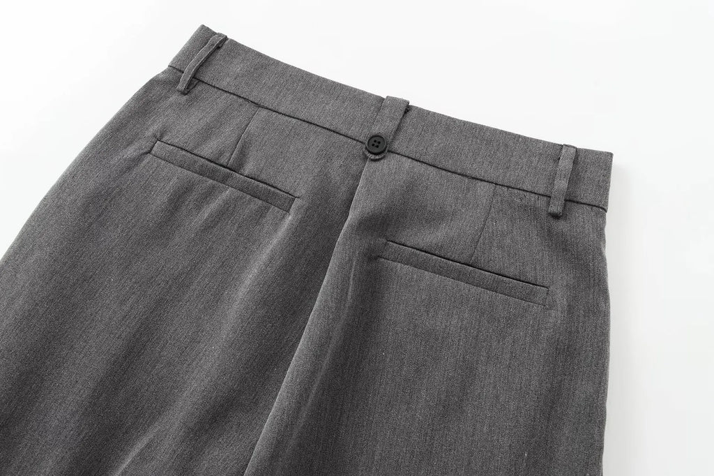 Women Slim-Fit Suit Vest and Trousers Set Vintage V-Neck Sleeveless Chic Summer Outfit