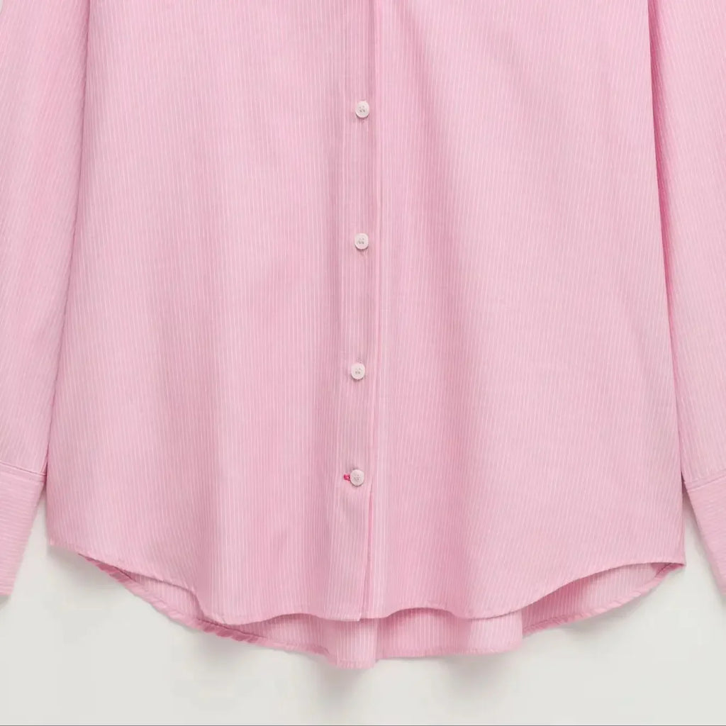 Women's Button Up Long Sleeve Shirt Blouse Casual Streetwear Top for Spring and Summer