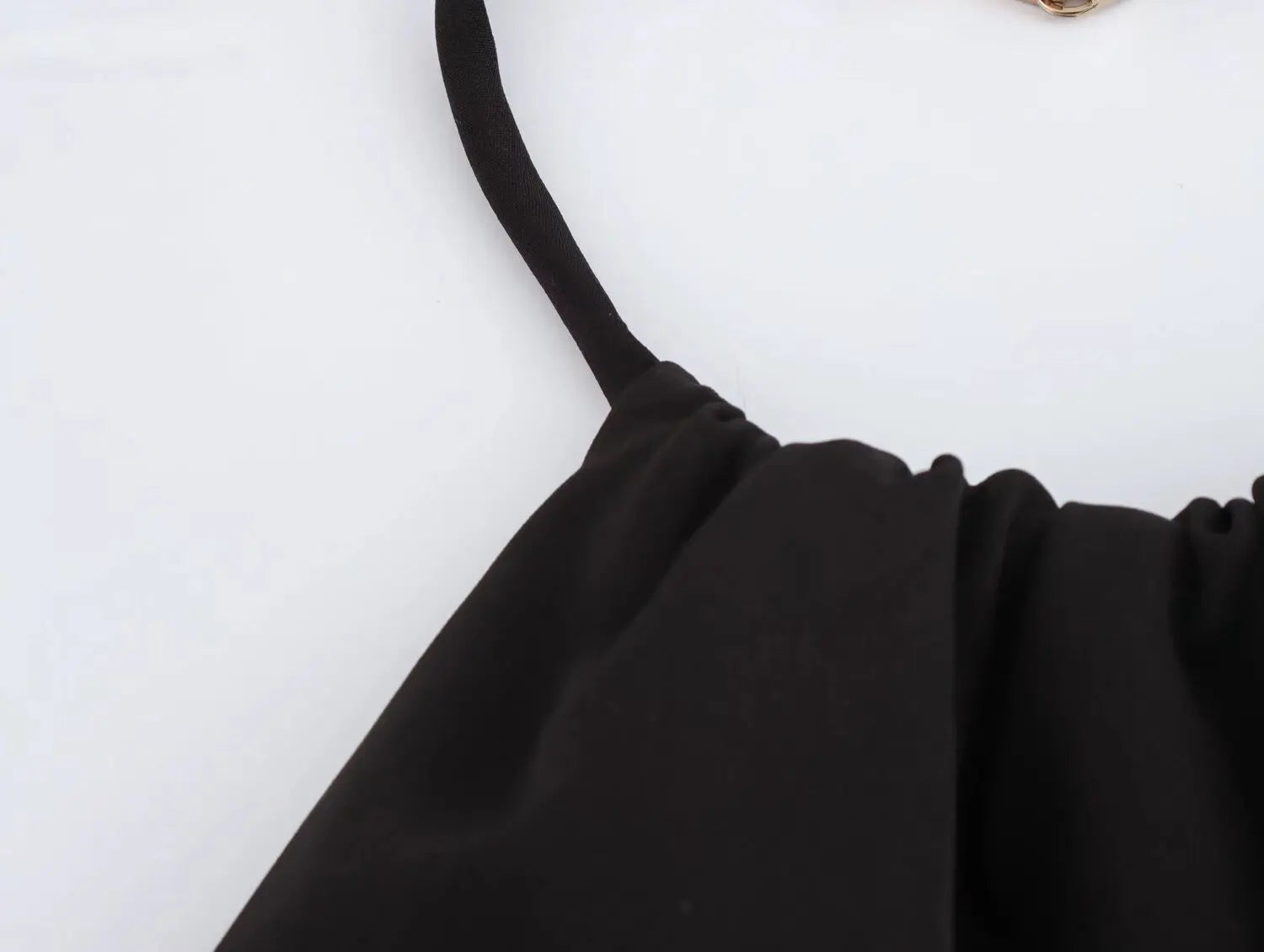 Women Faux Fur Dress Halter Neck Open Back Mini Chic