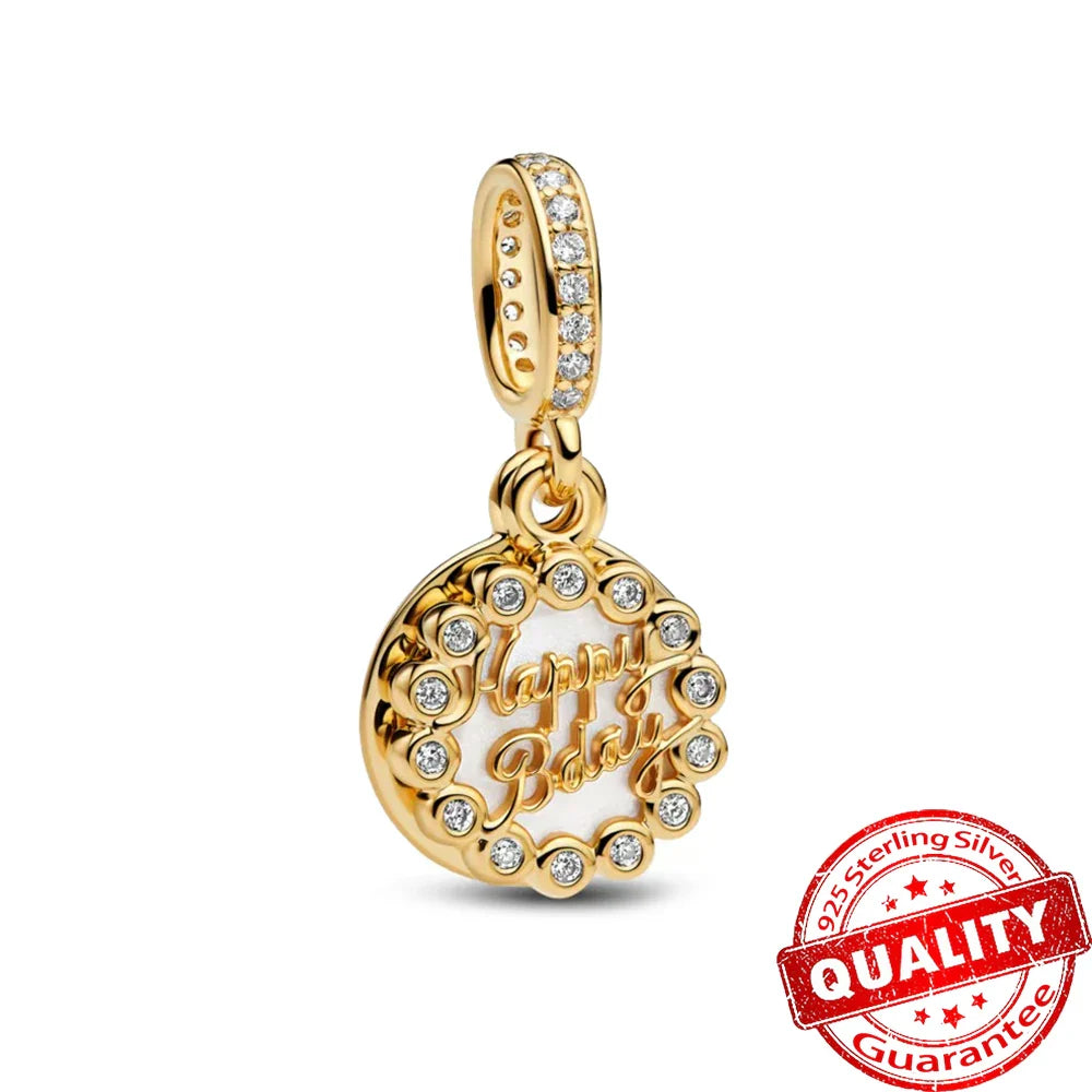 925 Sterling Silver Love Heart Envelope Rose Pendant with Crystal Ball for DIY Bracelet and Necklace Jewelry Gifts