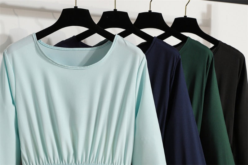 Bohemian Floral Maxi Dress High Waist Chiffon Long Sleeves