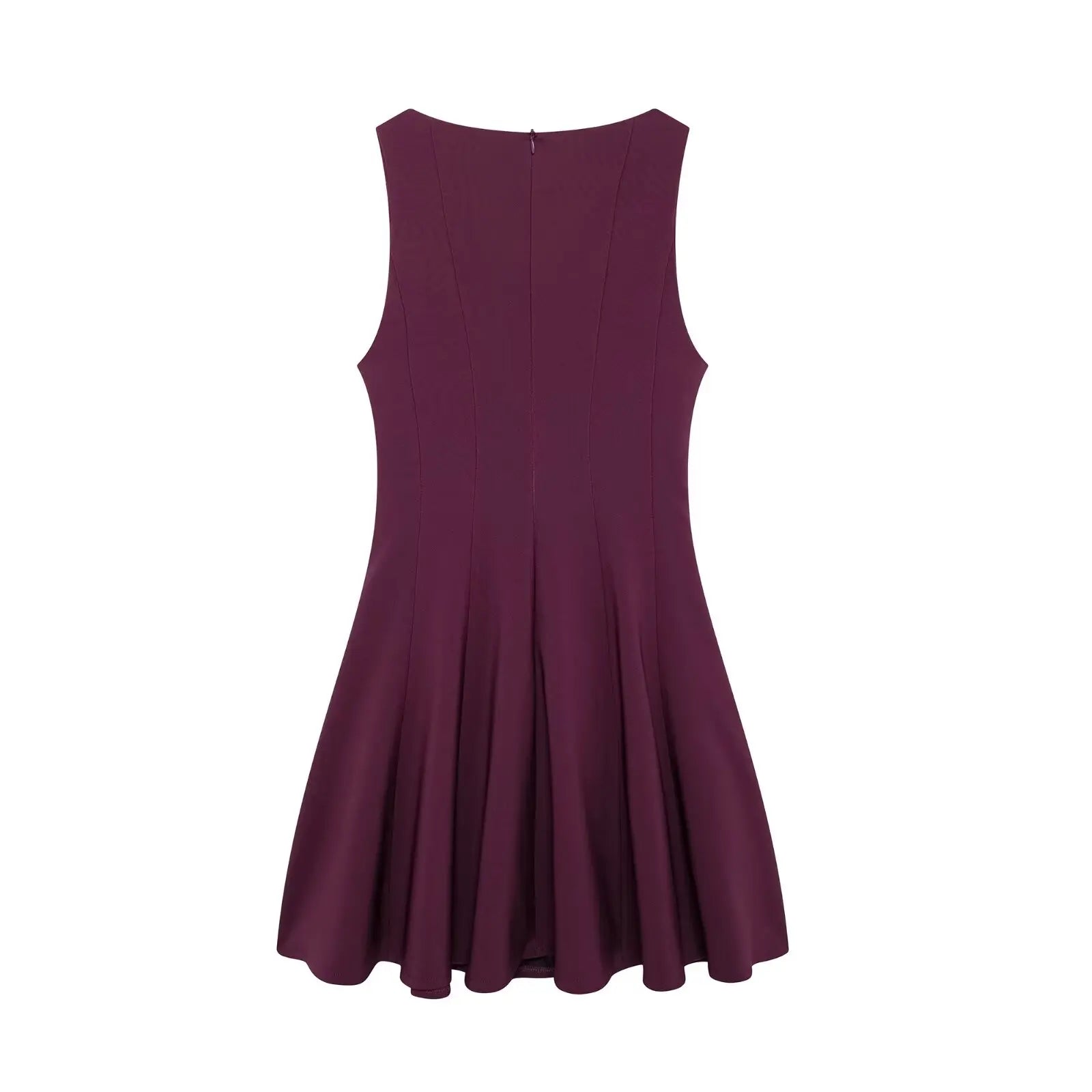 Sleeveless Pleated Mini Dress For Women Casual Office