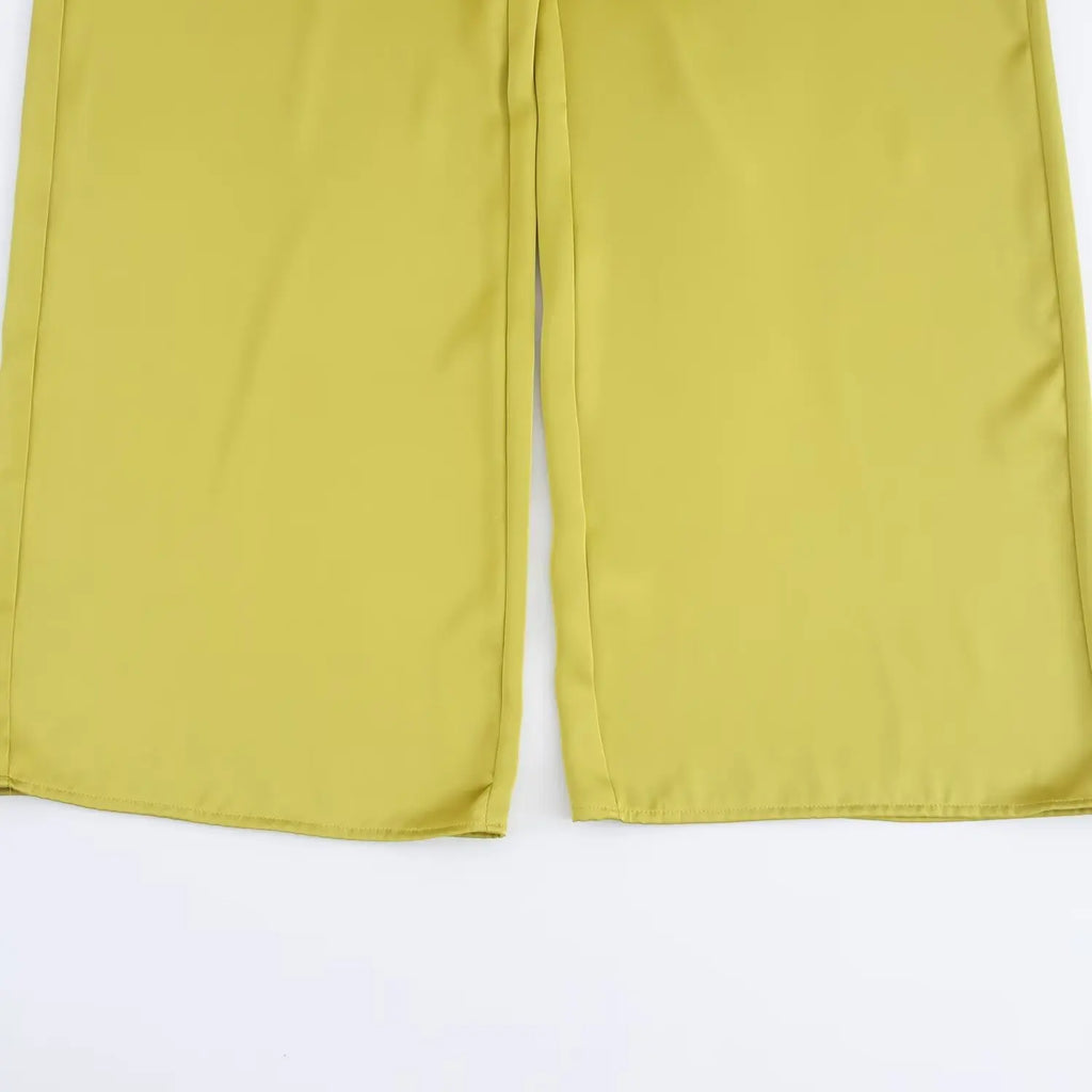 Casual Silk Texture Jumpsuit For Women Street Style