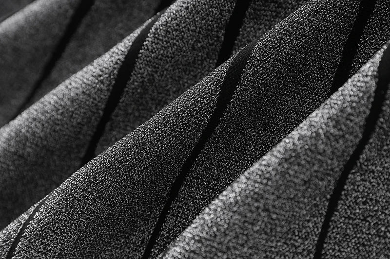 Silver Silk Waist Slimming Strap Dress Knit Short Skirt