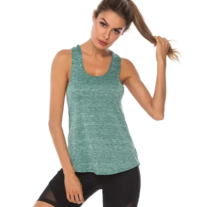 Women's Sleeveless Basic Tanks for Workout and Running - Quick Drying Breathable Sports Vest