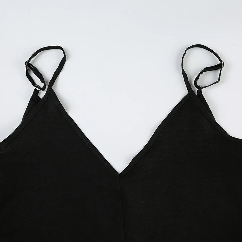 Casual Sleeveless V Neck Cotton Linen Jumpsuit Wide Leg Playsuit Elegant Vacation Outfit