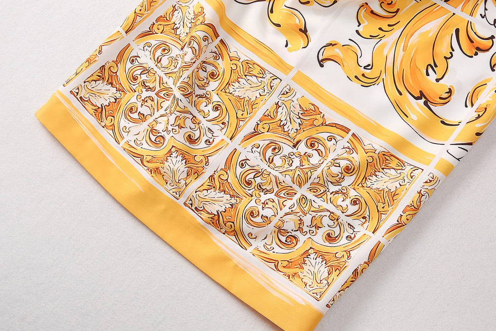 Summer Halter Backless Printed Luxury Dress Sleeveless