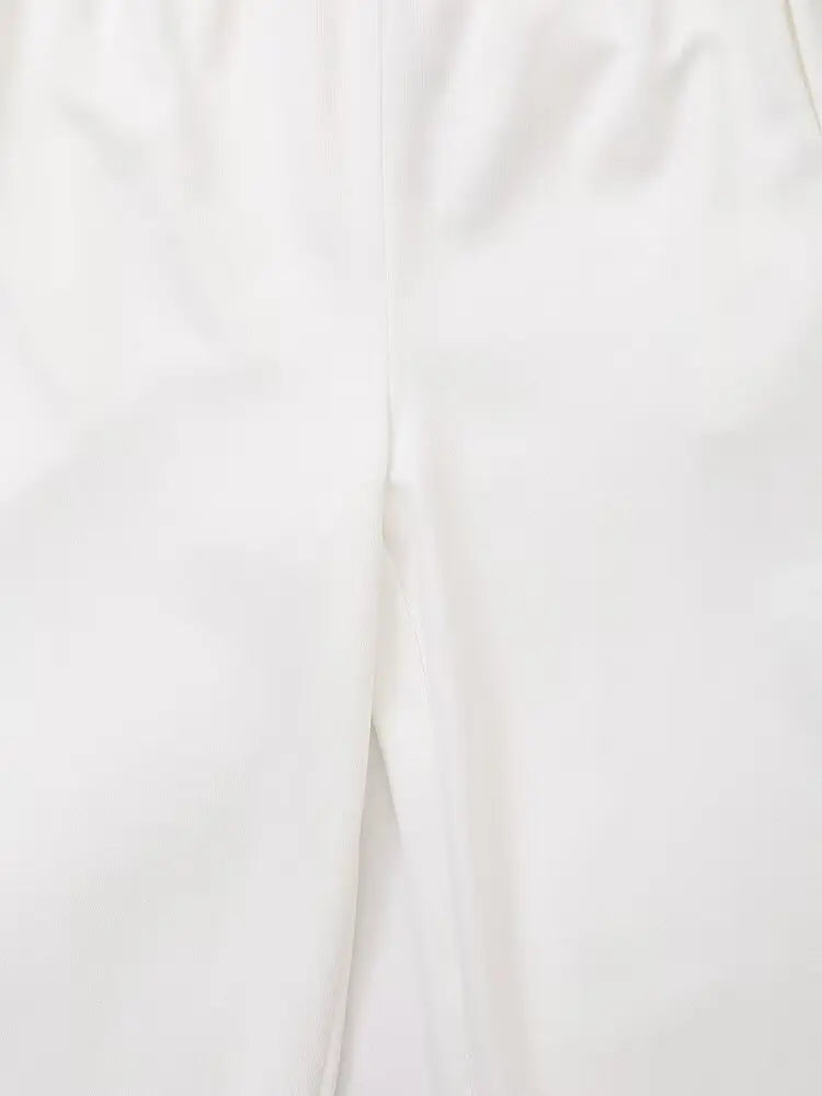 Women's Solid Casual T Shirt and Pant Set with Short Sleeves and Lace-Up Side Pockets