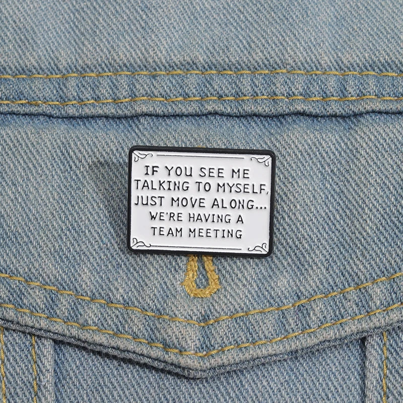 Custom Quotes Enamel Pins with Funny Phrases and Positive Sayings Rainbow Text Brooch Lapel Badge Jewelry Gift for Friends