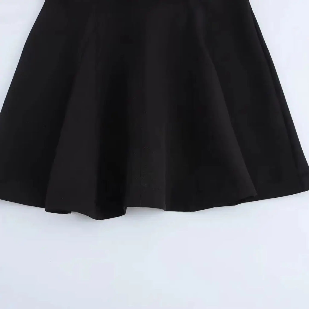 Womens Pleated Sleeveless Party Dress with Back Zipper