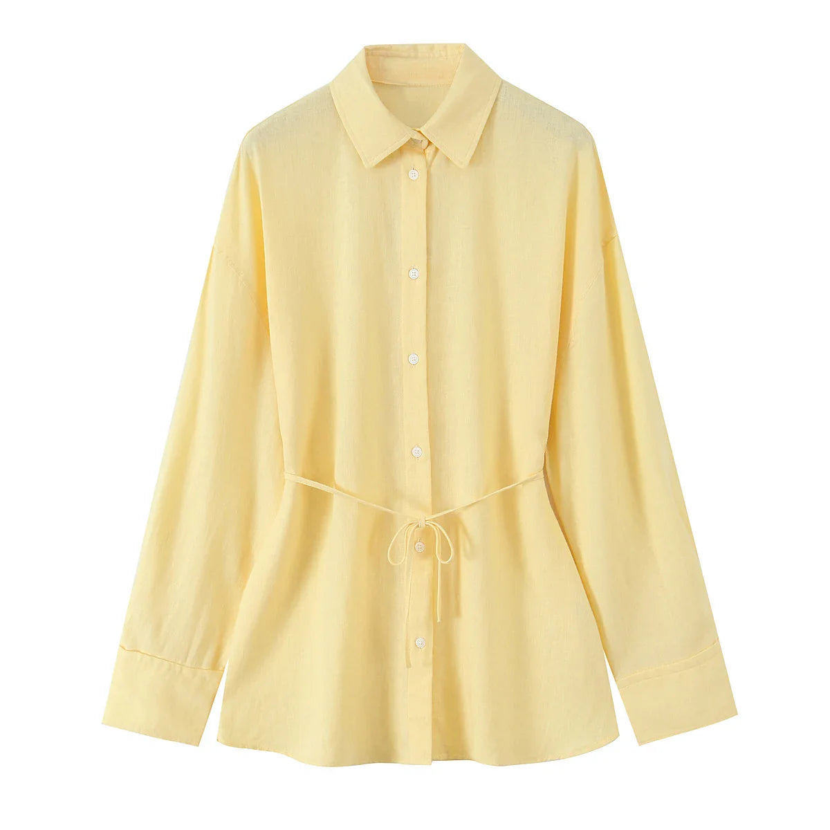 Oversized Women Blouse Summer Casual Long Sleeve Single Breasted Shirt Fashion Loose Fit Top