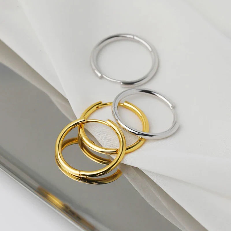 Unisex Black and Gold Stainless Steel Earrings for Punk Gothic Style Piercing Jewelry