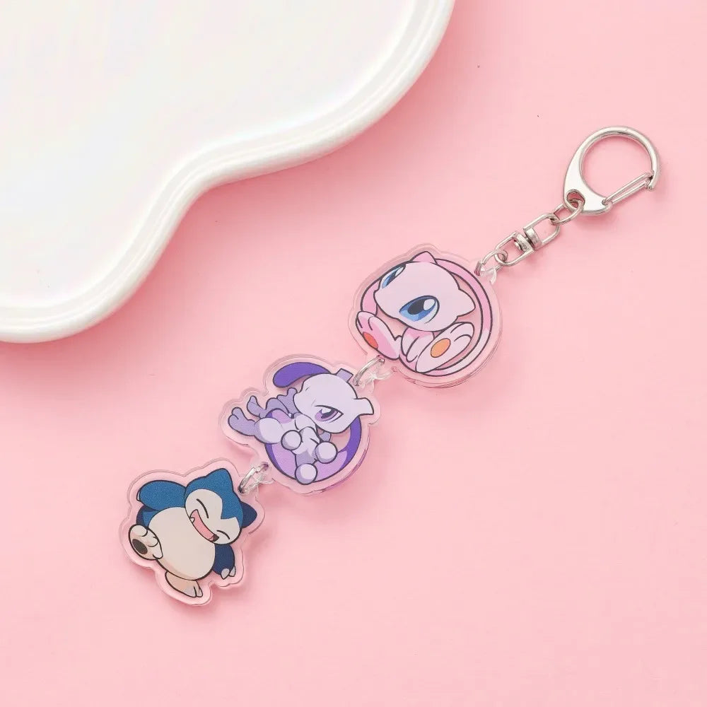 Cute Anime Acrylic Keychain Accessory Cartoon Car Bag Pendant Gift for Friends Fans