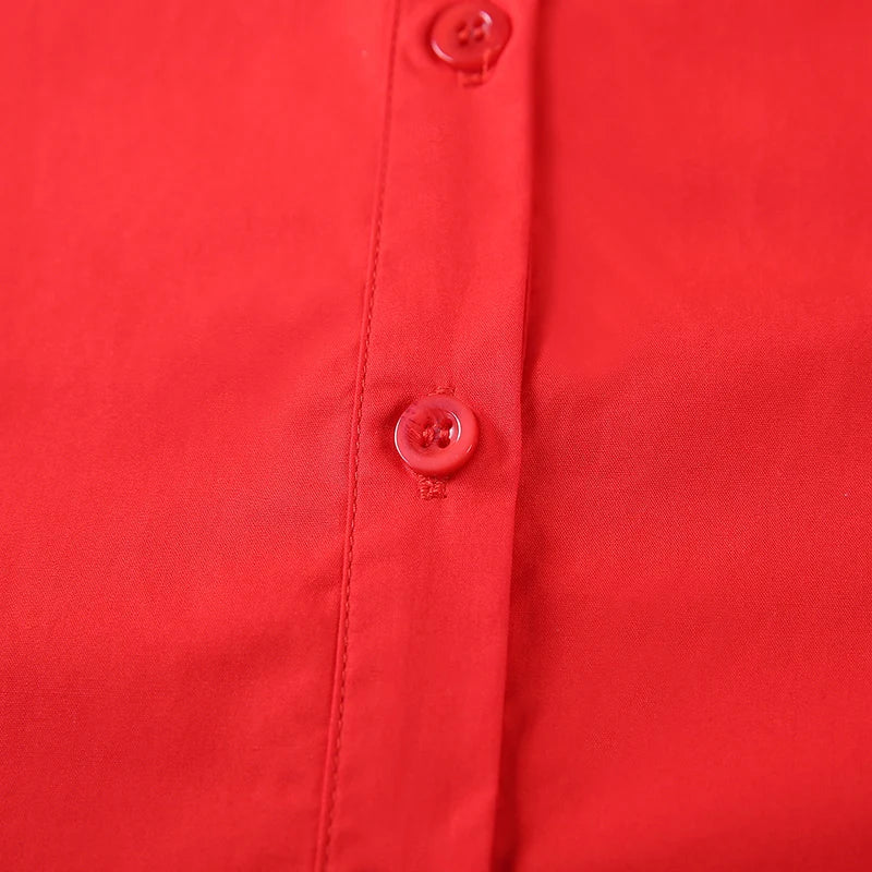 Women's Pure Cotton Long Sleeve Shirt Professional Decoration Body Contour Spring Autumn Fashion Top