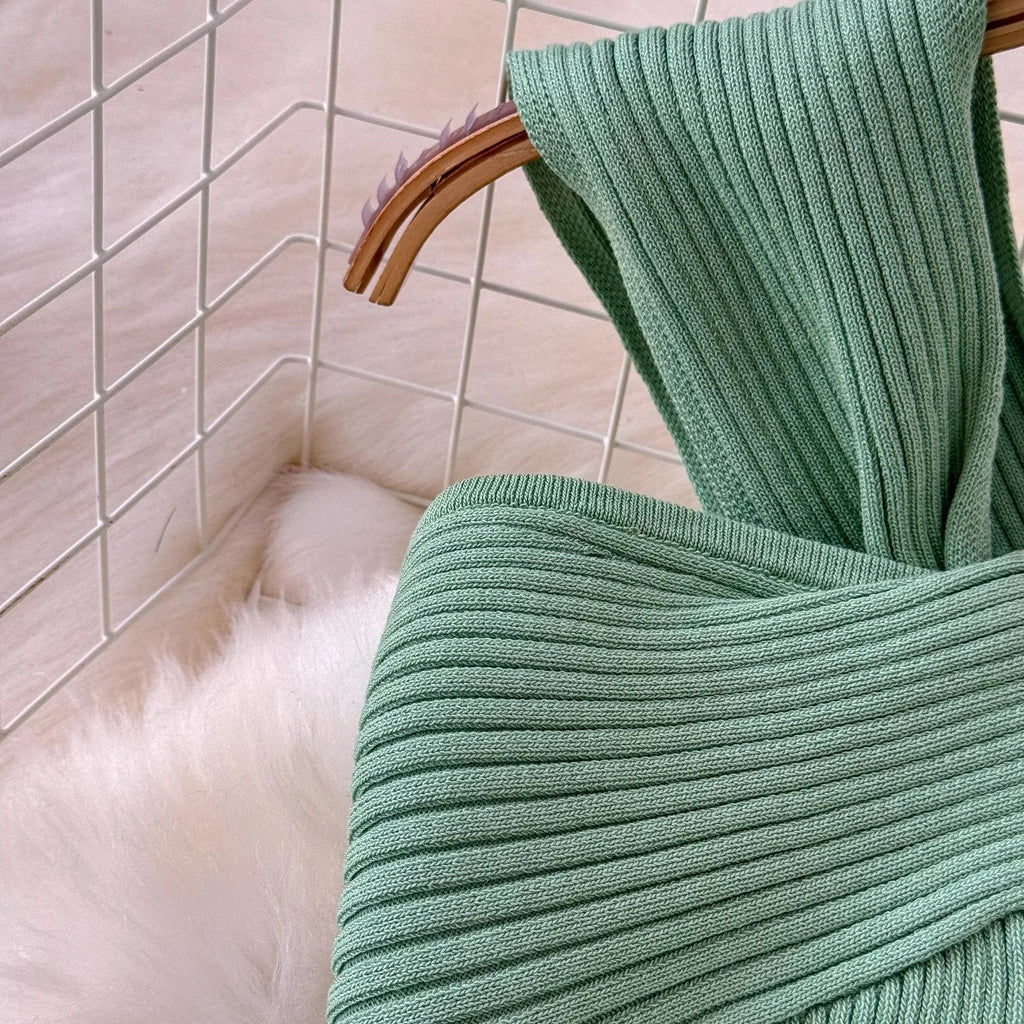 One Shoulder Bodycon Dress For Women Knitted Black Sundress