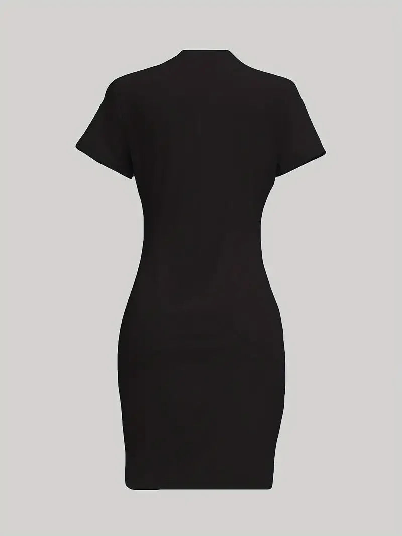 Bodycon Dress With Heart And Cartoon Print For Summer