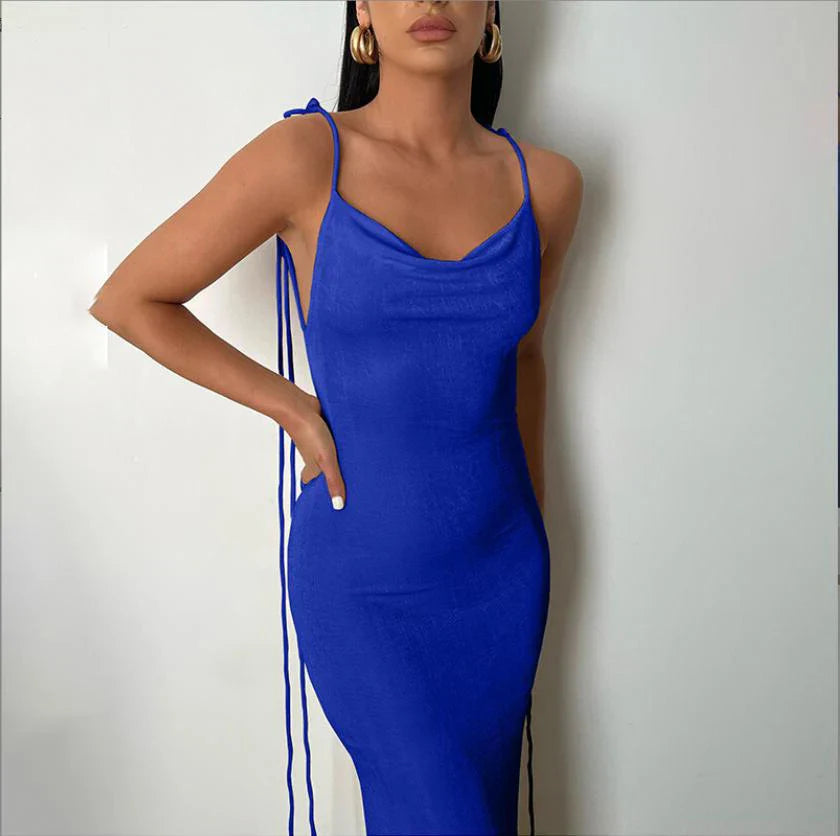 Sexy Strapless Dress Hang Neck Summer Fashion Style