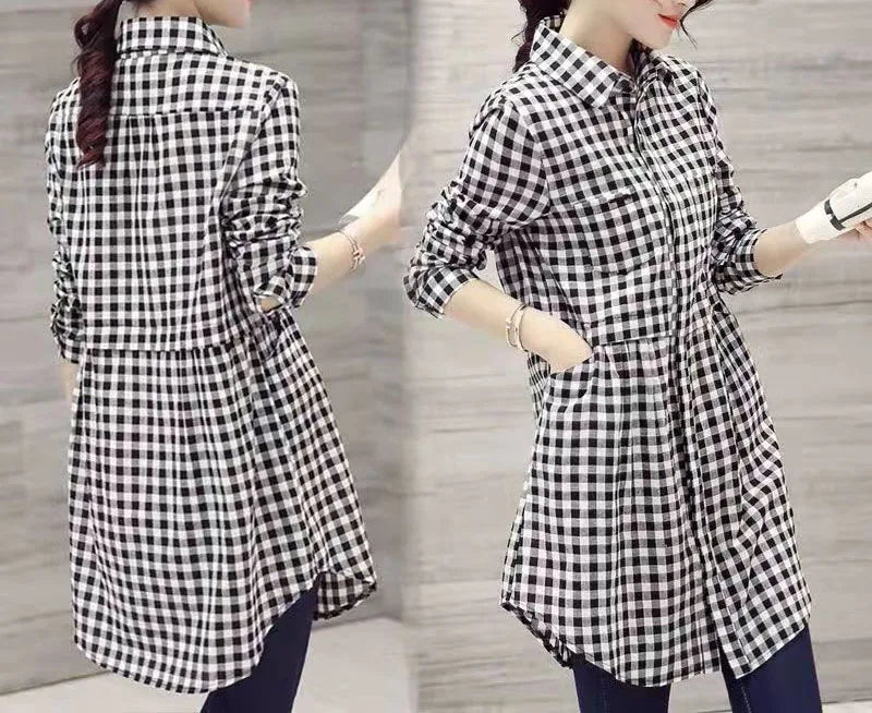 Mid-Length White Polo-Neck Shirt for Women Lightweight Stylish Spring Summer Blouse Elegant Korean-Inspired Fashion