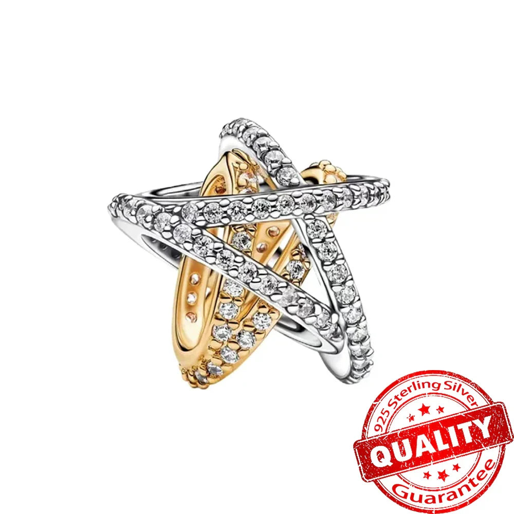 925 Sterling Silver Love Heart Envelope Rose Pendant with Crystal Ball for DIY Bracelet and Necklace Jewelry Gifts