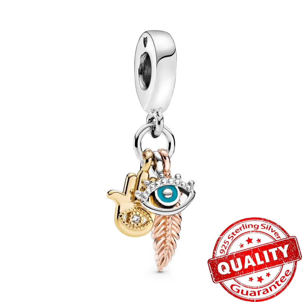 925 Sterling Silver Love Heart Envelope Rose Pendant with Crystal Ball for DIY Bracelet and Necklace Jewelry Gifts