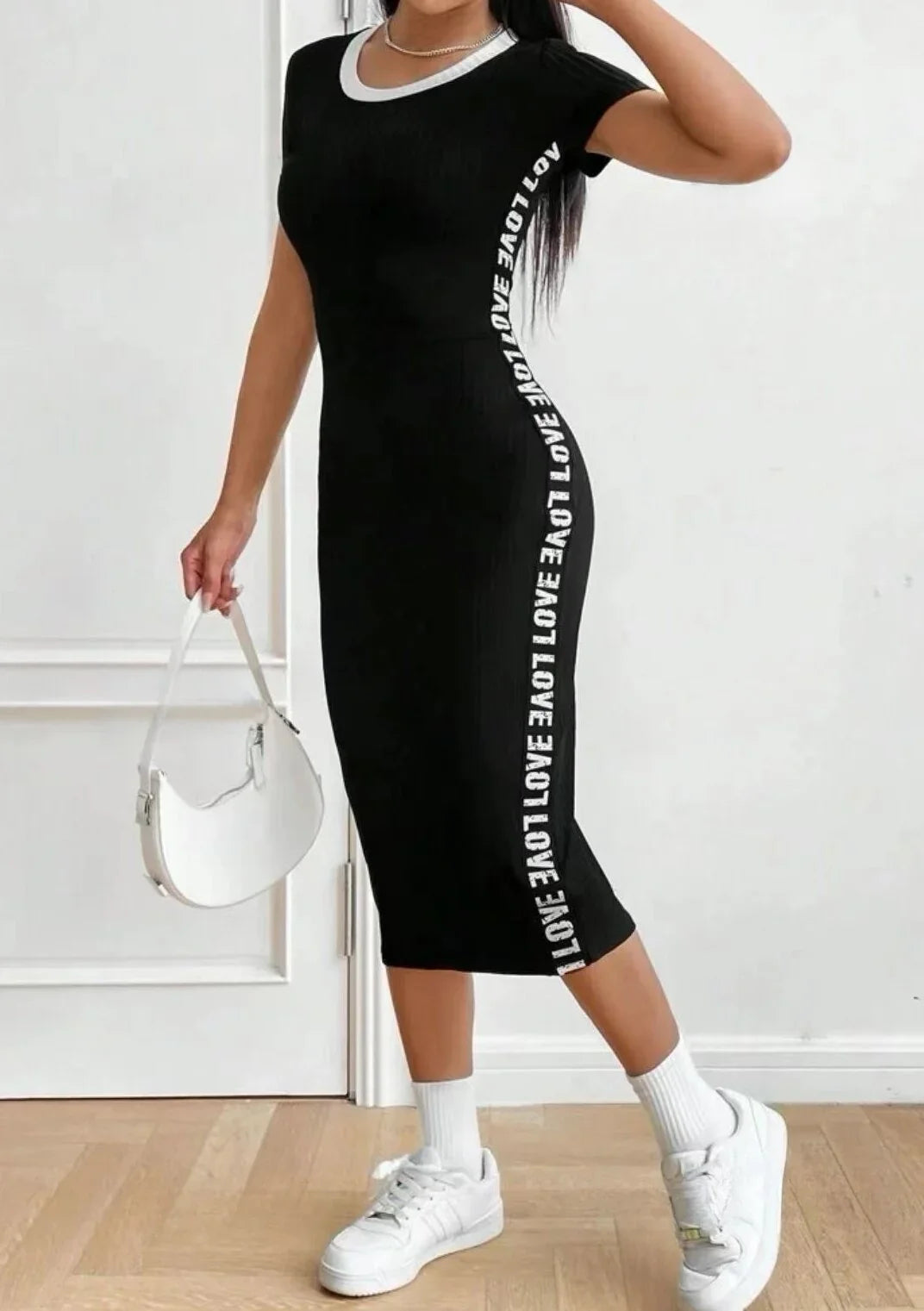 Chic Womens Summer Dress With Woven Band Accents Modern