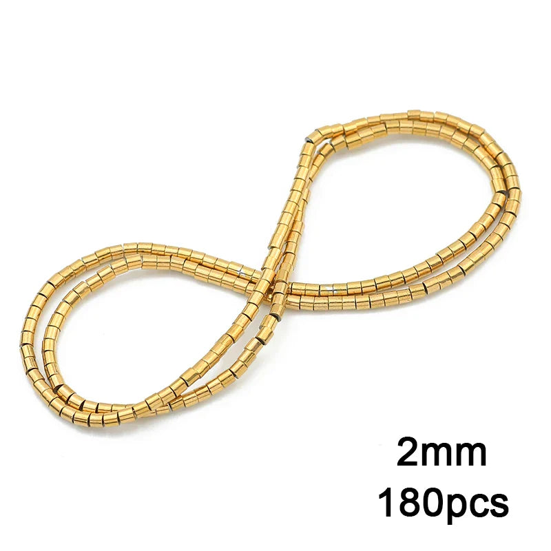 Hematite Natural Stone Gold Plated Loose Beads for DIY Jewelry Making - Star and Heart Shapes