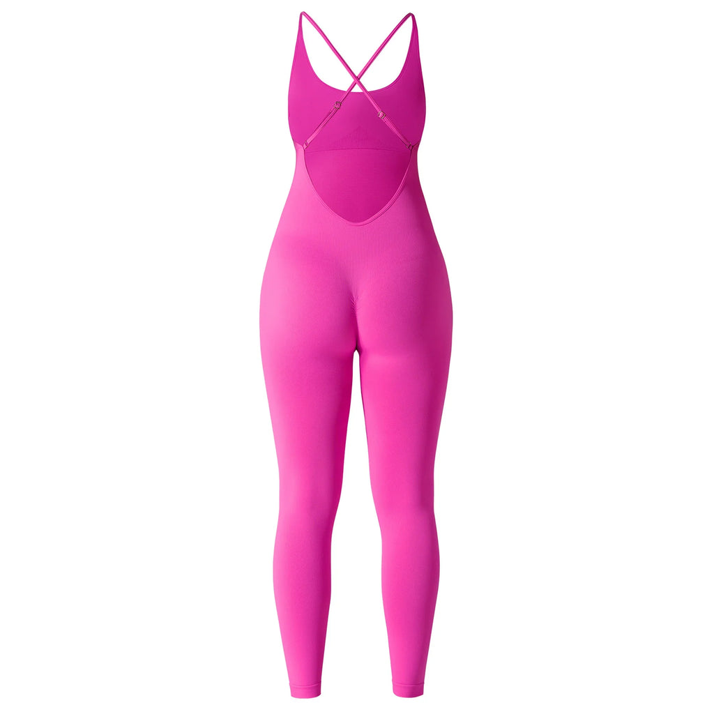 Solid Sexy Sleeveless Jumpsuit for Women Summer Backless Bodycon Romper Casual Playsuit Trendy Sportswear Streetwear