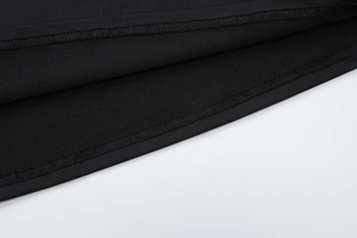 Elegant Black Pleated Maxi Dress For Women With High Waist