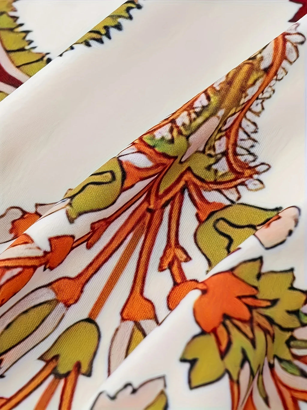 Boho Floral Print Dress With Suspender Straps V Neck