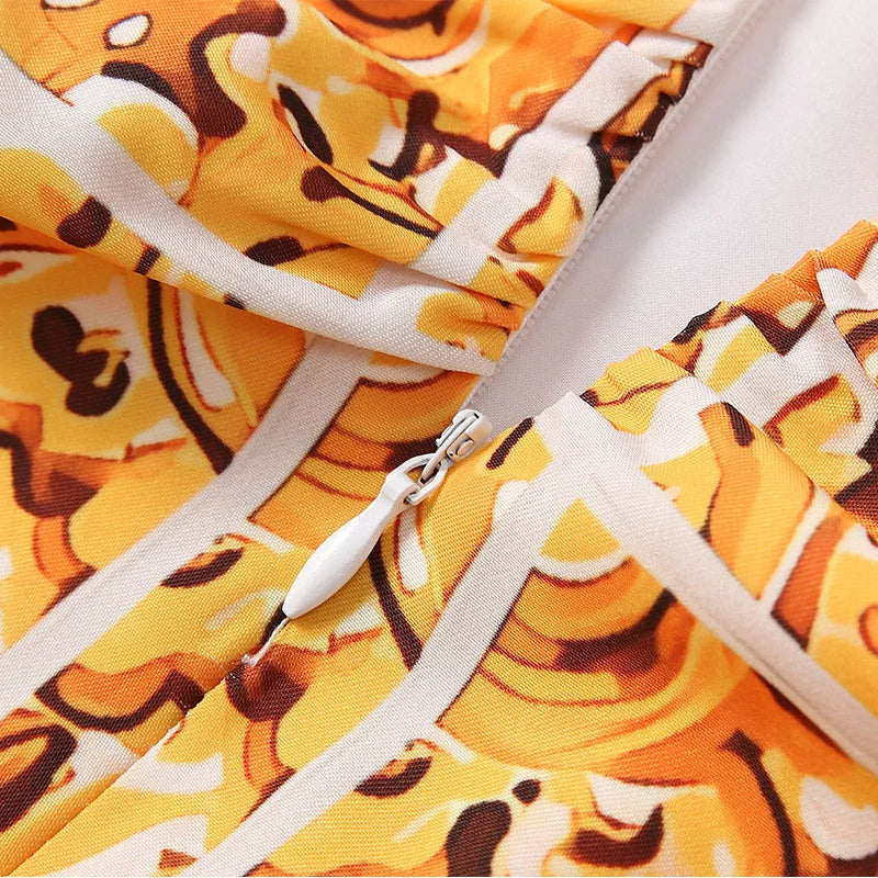 Summer Halter Backless Printed Luxury Dress Sleeveless