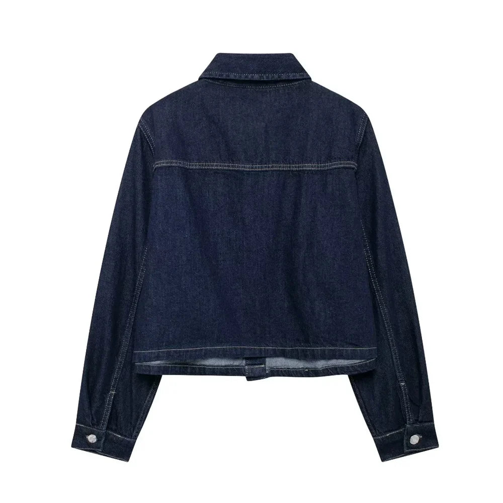 Autumn Casual Loose Cotton Denim Shirt and Pants Set for Effortless Style