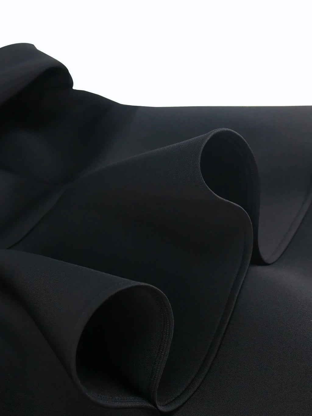 Black Ruffle Dress Three Quarter Sleeve Empire Waist Gown