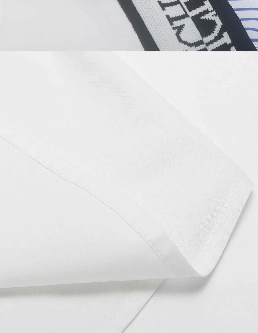 Women's Blue Striped Splicing Business Commuter Top with Stylish Bottom Shirt Design