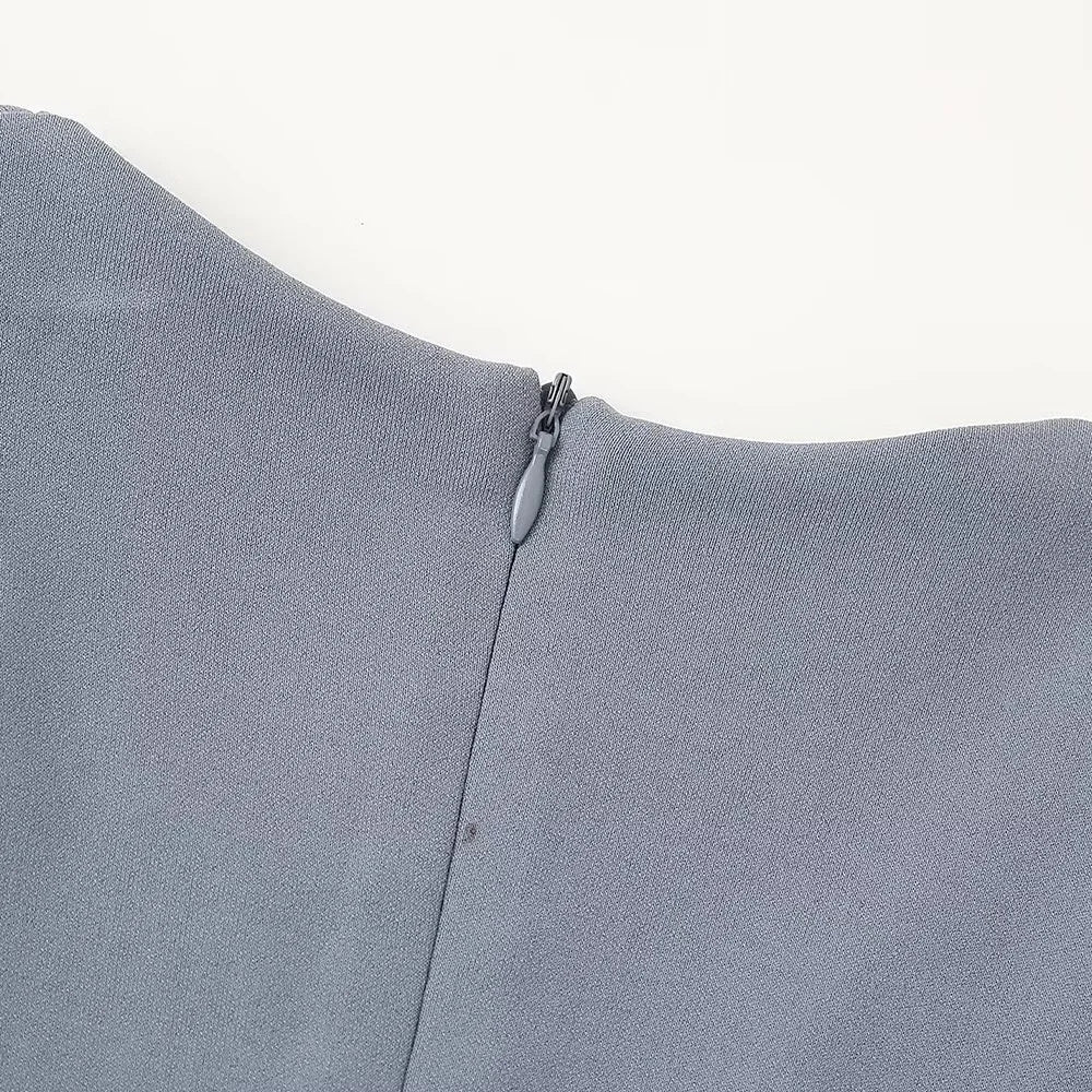 Slimming Pleated Belted Dress For Casual Office Wear