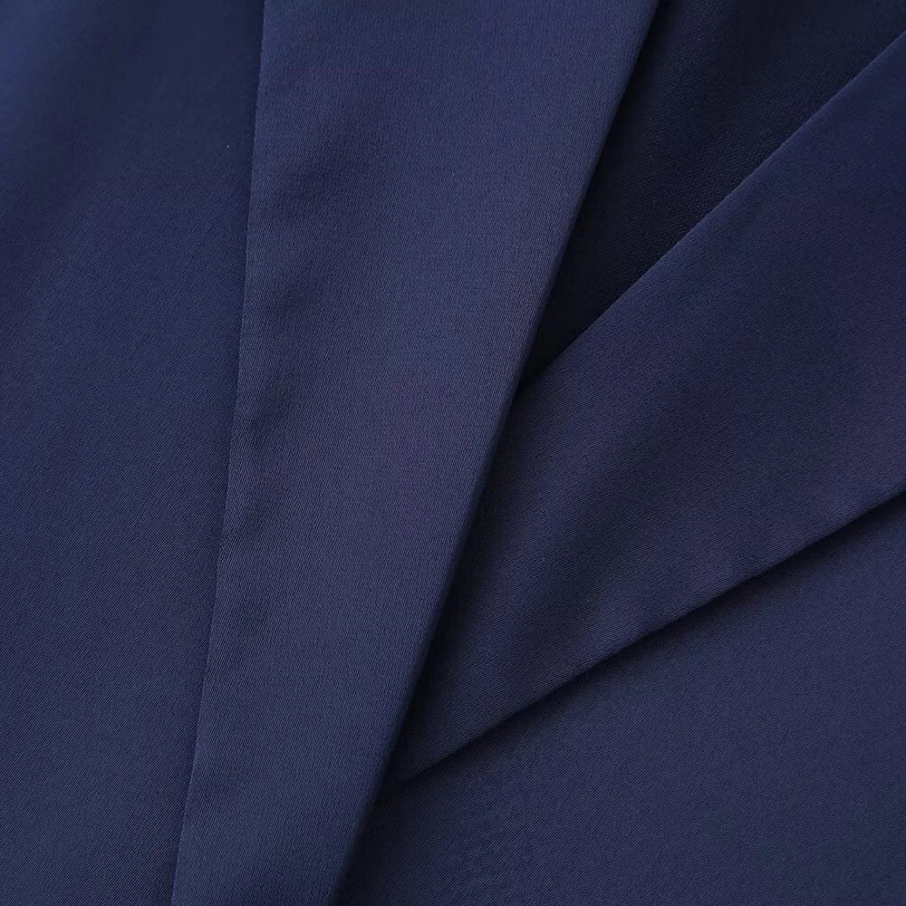 Women's Casual Polo Collar Long Sleeved Sequin Satin Kimono Coat and Bead Pants Set