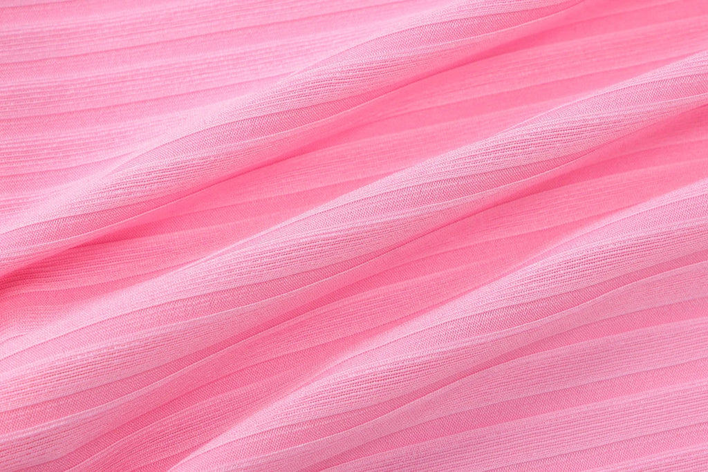 Ribbed Sleeveless Patchwork Bubble Backless Minidress