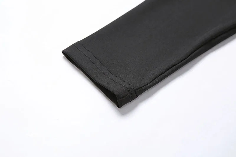 Autumn Black Long Sleeve Jumpsuit For Women Slim Fit O-Neck Bodycon Streetwear Romper Casual Skinny Fashion Overall