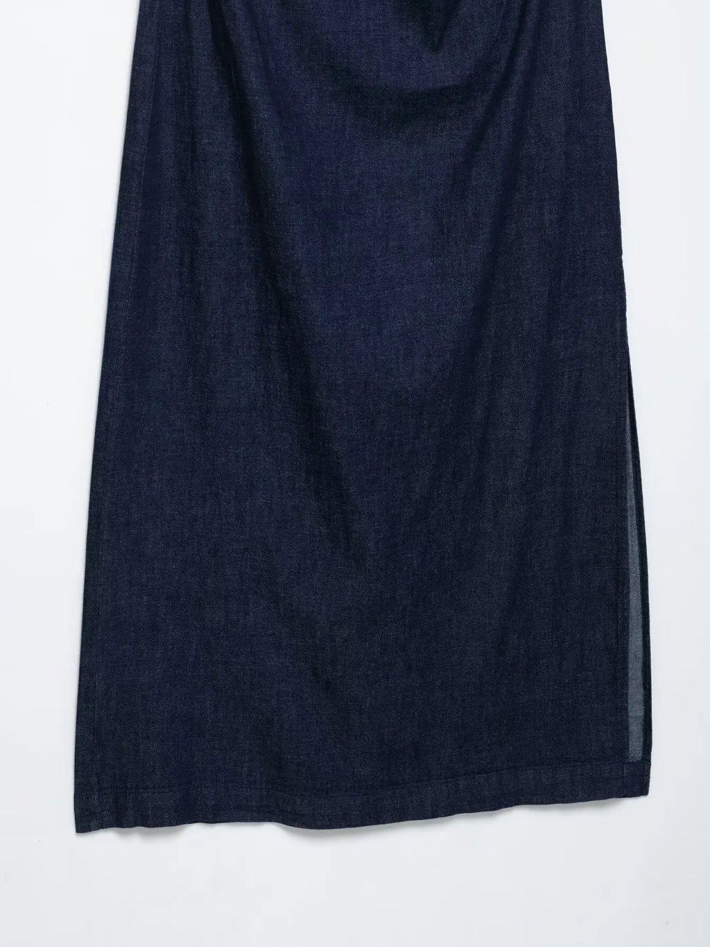 Pleated Slit Dress Round Neck Short Sleeves High Waist Chic