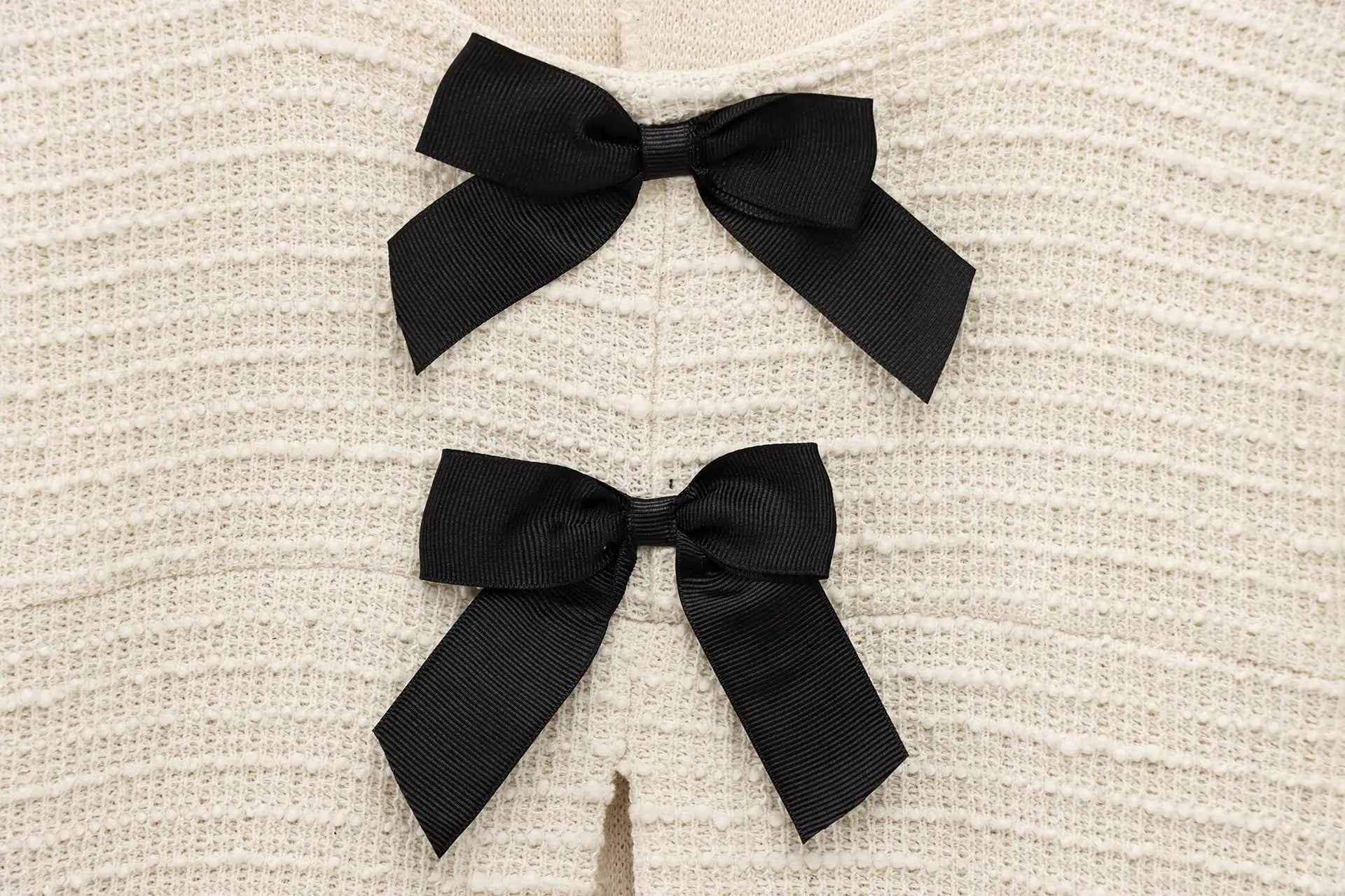 Women's Casual Chic Bow Top and Flared Pants Suit Set for Spring and Summer