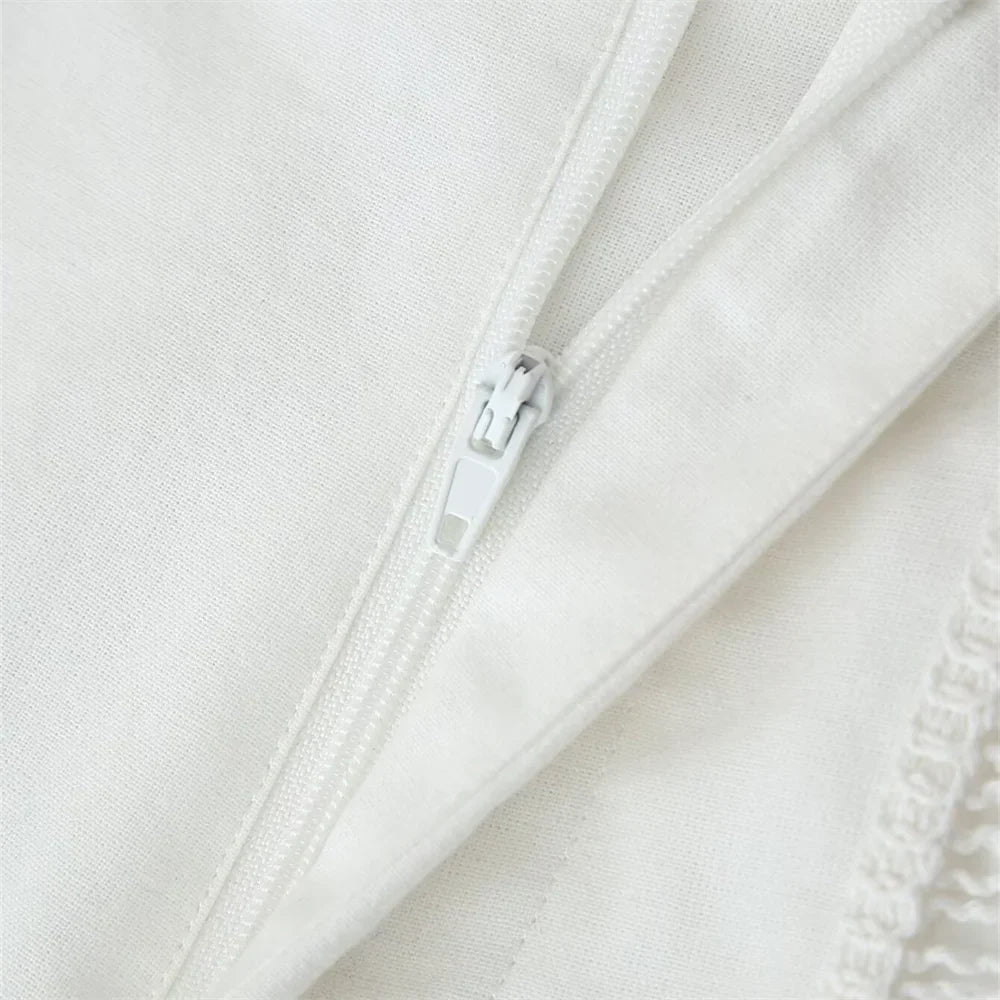 Versatile Women's Crochet Long Sleeve Lapel Shirt and Straight Leg Casual Pants Fashion Set