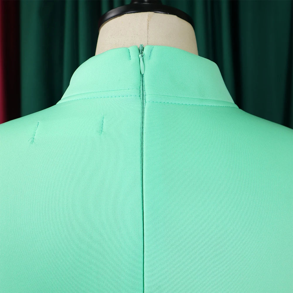 Elegant A Line Midi Dress With Bow Collar For Party