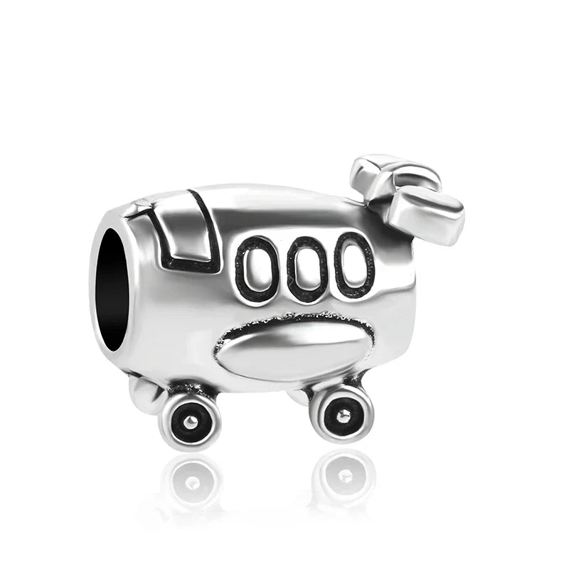 Ocean Blue Coconut Tree Octopus Turtle Charms for 925 Silver Bracelet Jewelry Beads for Women