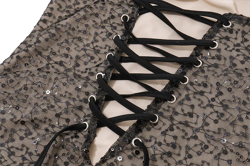 Sexy Strapless Sequin Bandage Bodycon Mini Dress Ruched