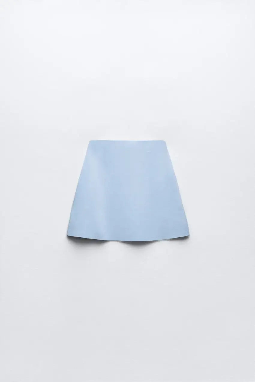 Women's Knit Tailored Cardigan and Skirt Set V-Neck Long Sleeve Jacket with High Waist Elastic A-Line Mini Skirt Stylish Two-Piece Outfit