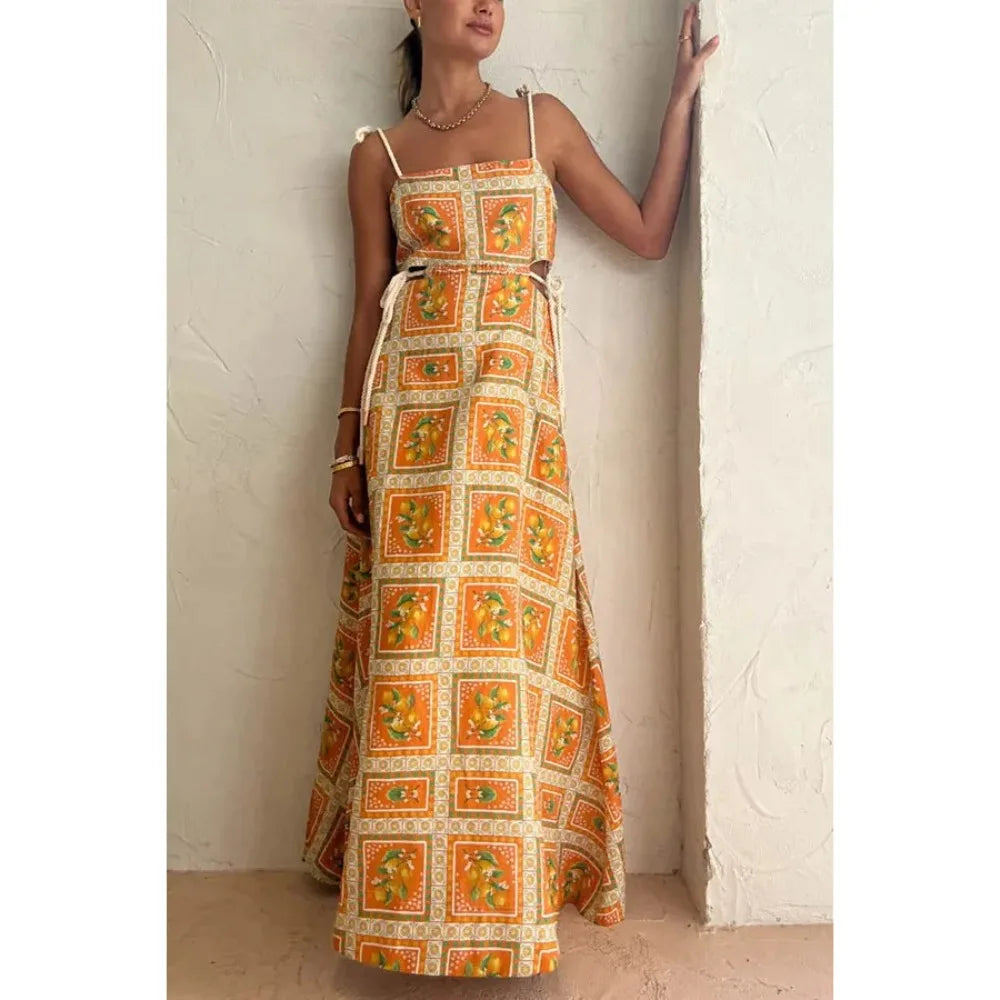 Women's Lace Drawstring Casual Wedding Banquet Dress S-XL