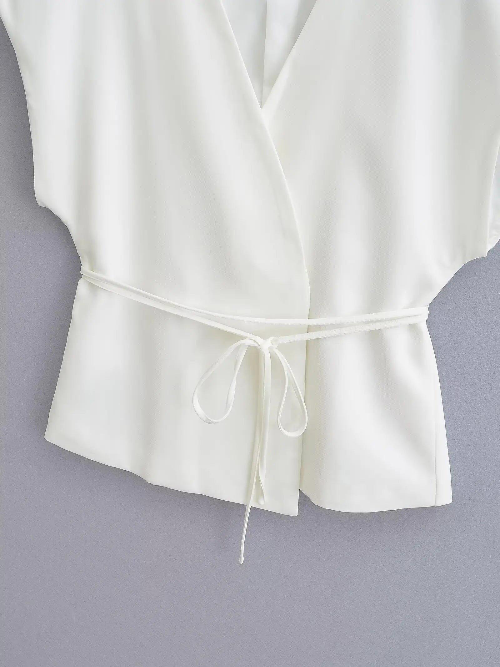 Summer Women's Casual Two-Piece Suit with Lace-Up Tank Top and Pleated Loose Trousers