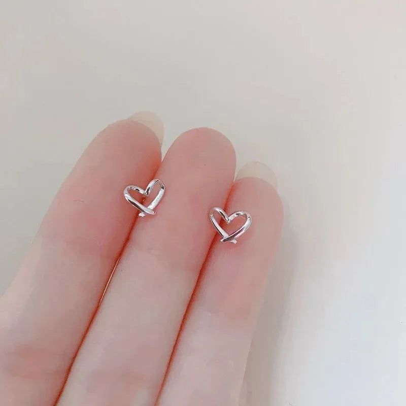 925 Silver Mini Star Heart Butterfly Stud Earrings for Women Hypoallergenic Daily Wear